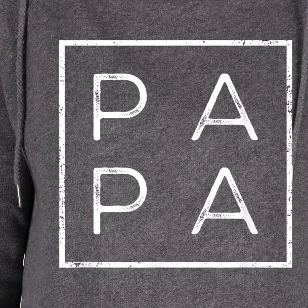 Papa Funny Fathers Day Present For Dad Him Grandpa Dada Womens Funnel Neck Pullover Hood