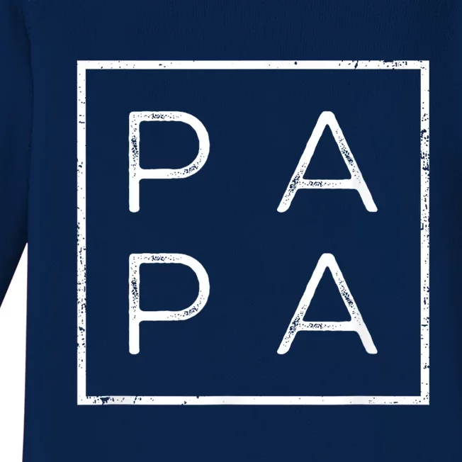 Papa Funny Fathers Day Present For Dad Him Grandpa Dada Baby Long Sleeve Bodysuit