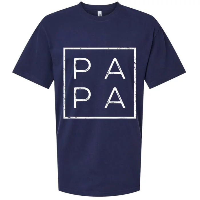 Papa Funny Fathers Day Present For Dad Him Grandpa Dada Sueded Cloud Jersey T-Shirt