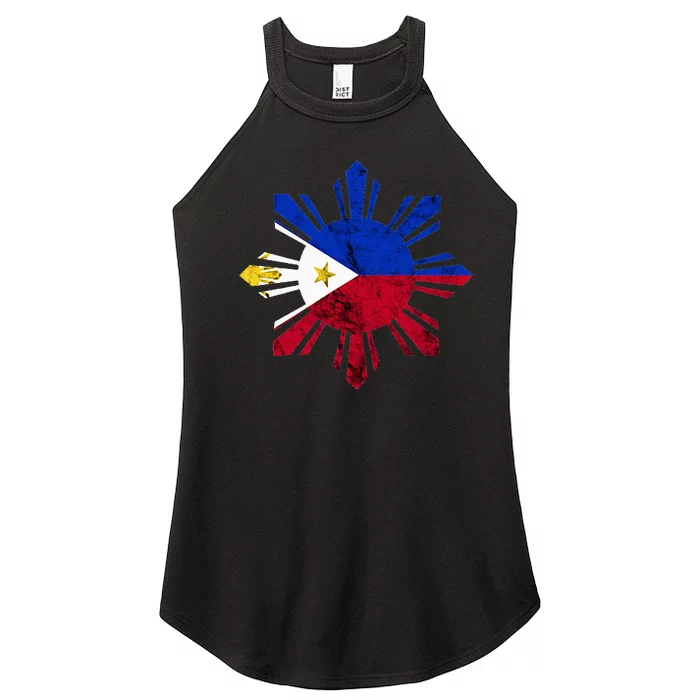 Philippines Filipino Flag Pilipinas Pride Filipino Roots Women’s Perfect Tri Rocker Tank