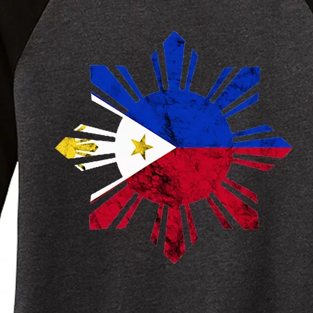 Philippines Filipino Flag Pilipinas Pride Filipino Roots Women's Tri-Blend 3/4-Sleeve Raglan Shirt