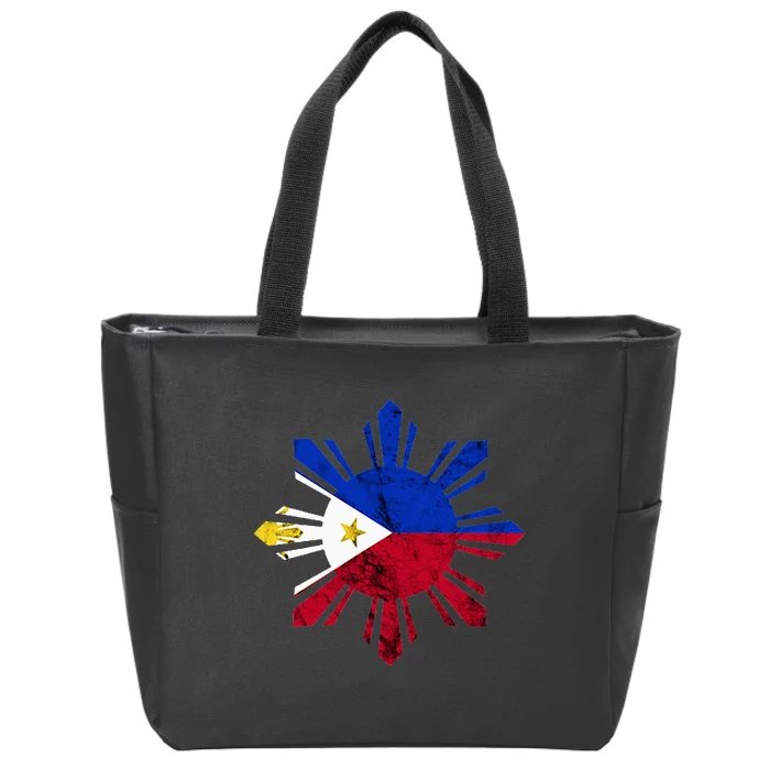 Philippines Filipino Flag Pilipinas Pride Filipino Roots Zip Tote Bag