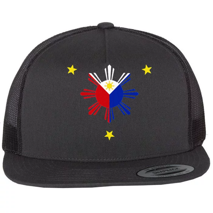 PHILIPPINES FLAG FILIPINO PINOY PINAY PRIDE MANILA Flat Bill Trucker Hat