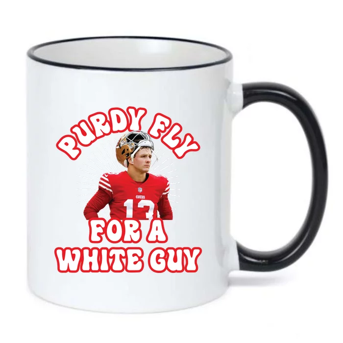 Purdy Fly For A White Guy Funny San Francisco Football Black Color Changing Mug