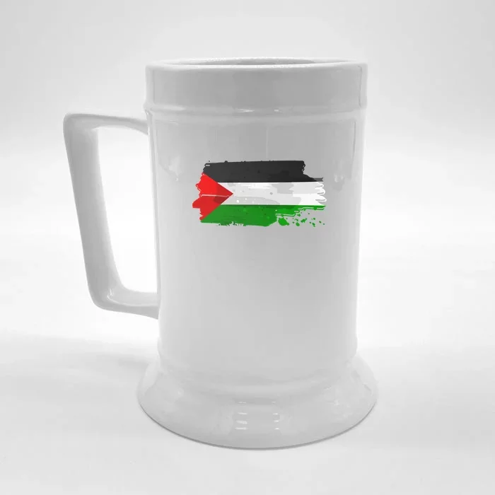 Palestine Flag Free Palestine Front & Back Beer Stein