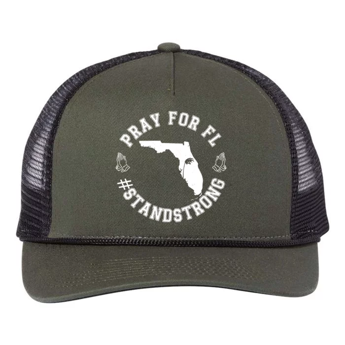 Pray For Florida Stand Strong Hurricane Retro Rope Trucker Hat Cap