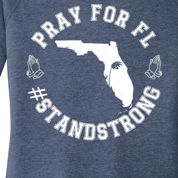 Pray For Florida Stand Strong Hurricane Women's Perfect Tri Tunic Long Sleeve Shirt