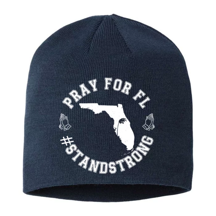 Pray For Florida Stand Strong Hurricane 8 1/2in Sustainable Knit Beanie