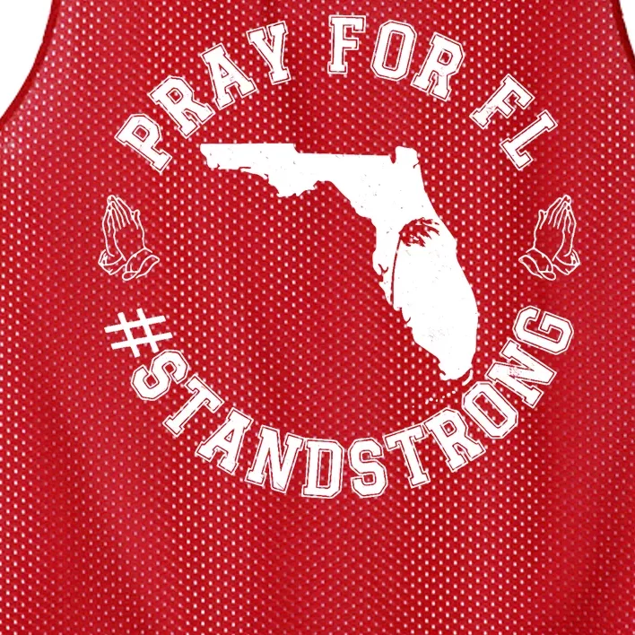 Pray For Florida Stand Strong Hurricane Mesh Reversible Basketball Jersey Tank