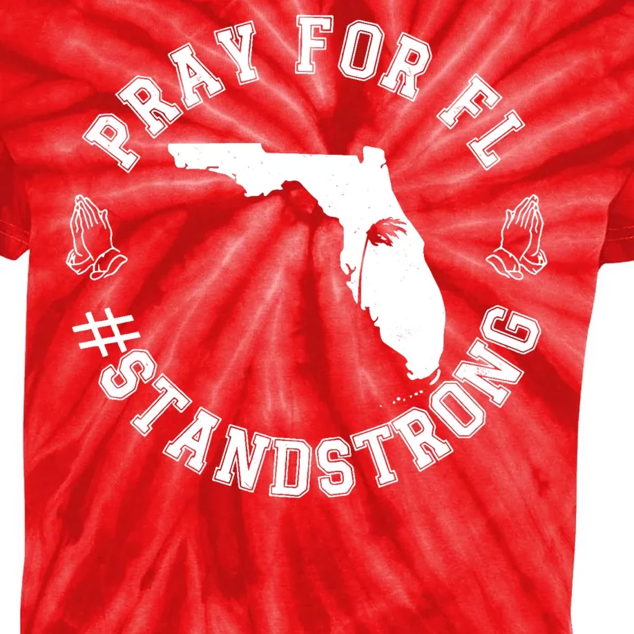 Pray For Florida Stand Strong Hurricane Kids Tie-Dye T-Shirt