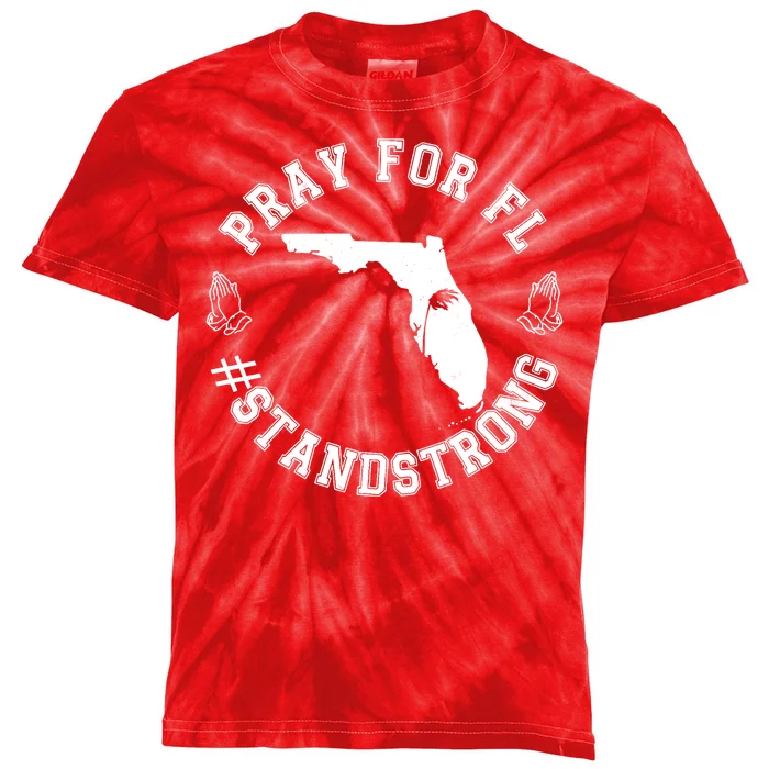 Pray For Florida Stand Strong Hurricane Kids Tie-Dye T-Shirt