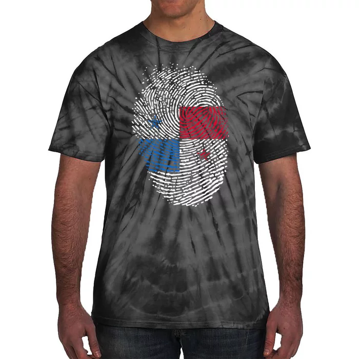 Panamanian Flag Fingerprint Panama Tie-Dye T-Shirt