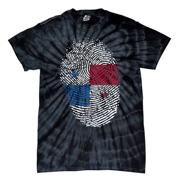 Panamanian Flag Fingerprint Panama Tie-Dye T-Shirt