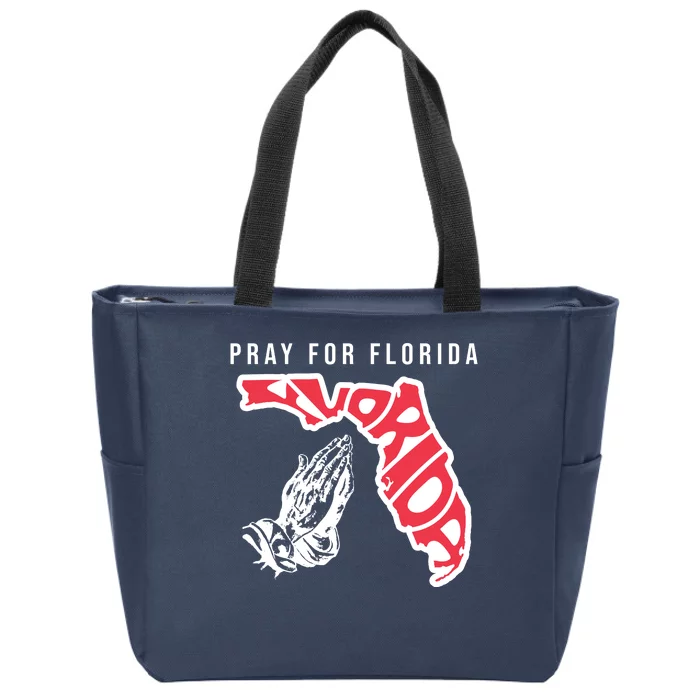 Pray For Florida Hurricane Milton Awareness Zip Tote Bag