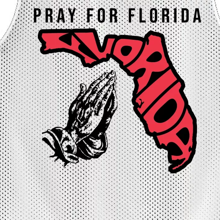 Pray For Florida Hurricane Milton Awareness Mesh Reversible Basketball Jersey Tank