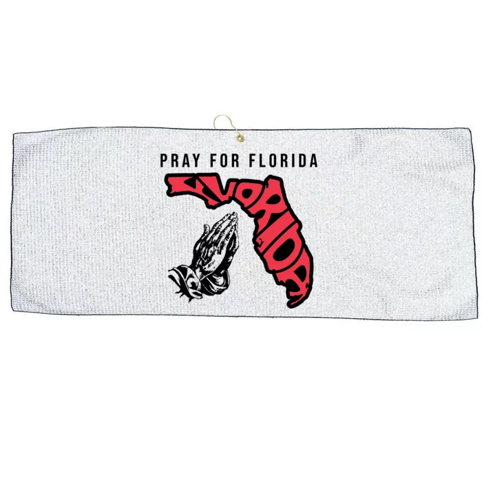 Pray For Florida Hurricane Milton Awareness Large Microfiber Waffle Golf Towel