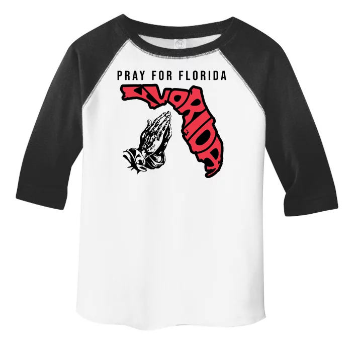 Pray For Florida Hurricane Milton Awareness Toddler Fine Jersey T-Shirt