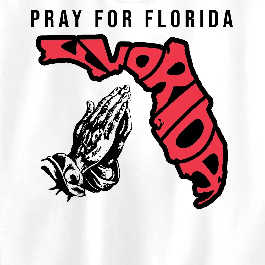 Pray For Florida Hurricane Milton Awareness Kids Sweatshirt