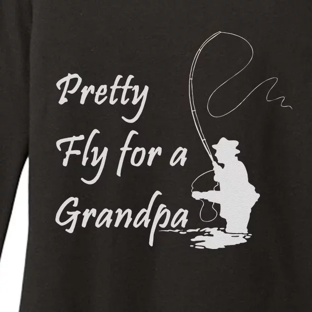 Pretty Fly For A Grandpa Fly Fishing Womens CVC Long Sleeve Shirt