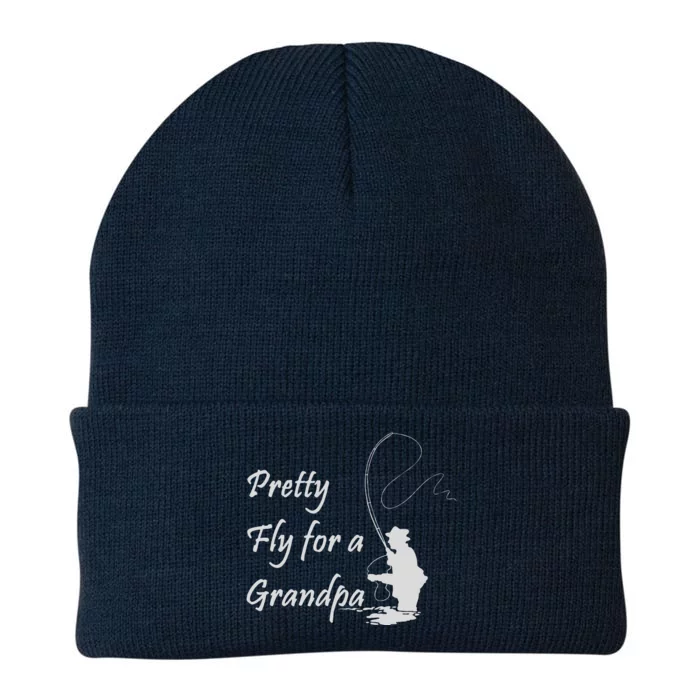 Pretty Fly For A Grandpa Fly Fishing Knit Cap Winter Beanie