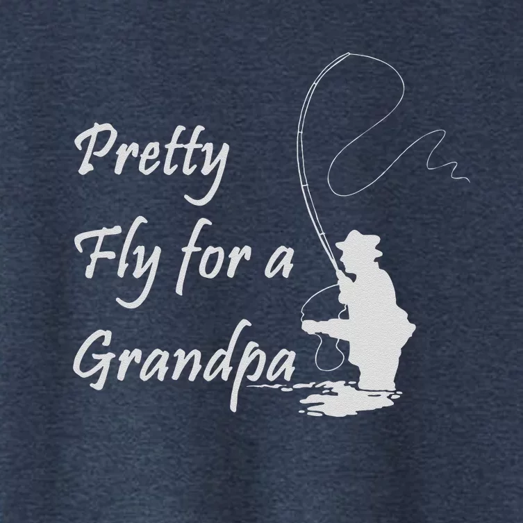 Pretty Fly For A Grandpa Fly Fishing Women's Crop Top Tee