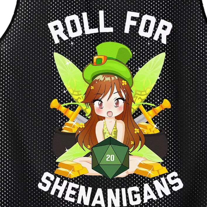 Pixie Fairy Fantasy D20 Tabletop RPG Funny St Patricks Day Mesh Reversible Basketball Jersey Tank