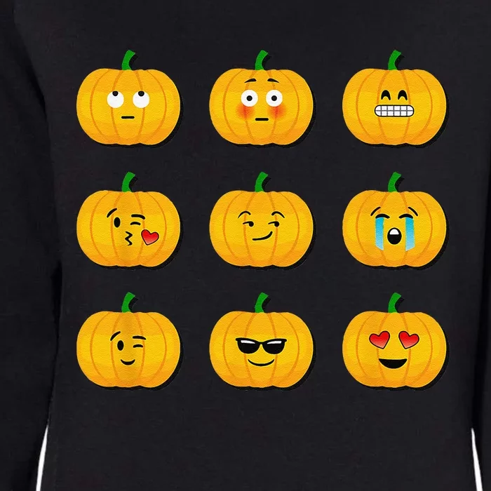 Pumpkin Faces For Halloween Graphic Womens California Wash Sweatshirt