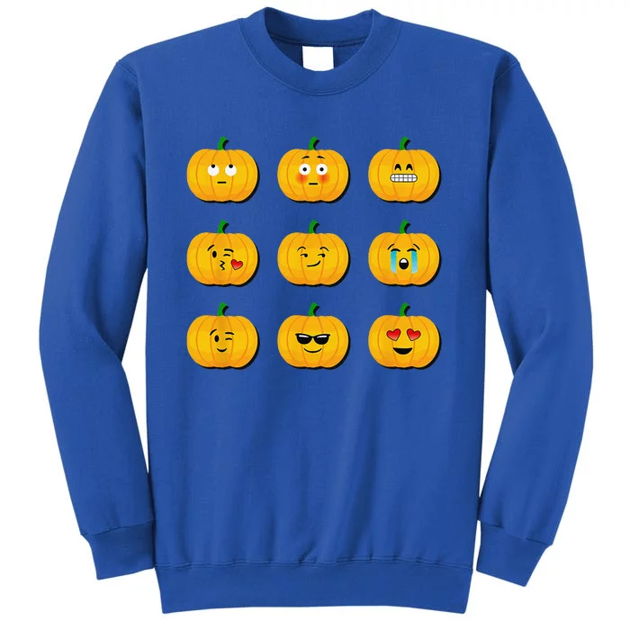 Pumpkin Faces For Halloween Graphic Sweatshirt