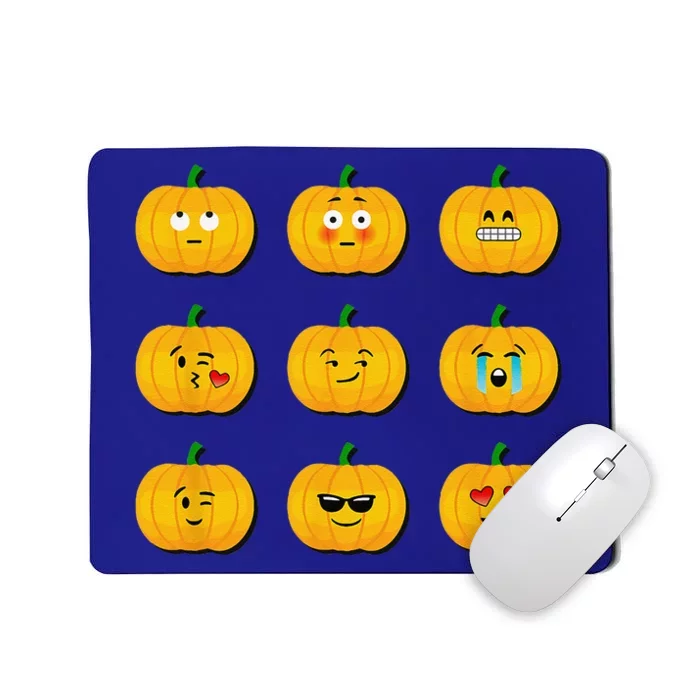 Pumpkin Faces For Halloween Graphic Mousepad