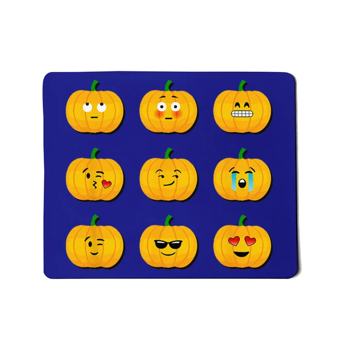 Pumpkin Faces For Halloween Graphic Mousepad