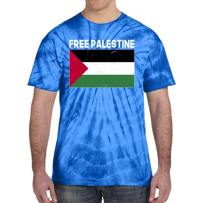 Palestine Flag Free Palestine Cute Gift Tie-Dye T-Shirt