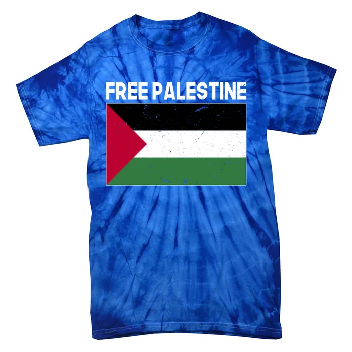 Palestine Flag Free Palestine Cute Gift Tie-Dye T-Shirt