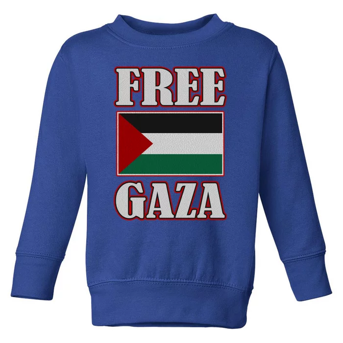 Palestine Flag Free Gaza Save Palestine Gaza Palestina Gift Toddler Sweatshirt