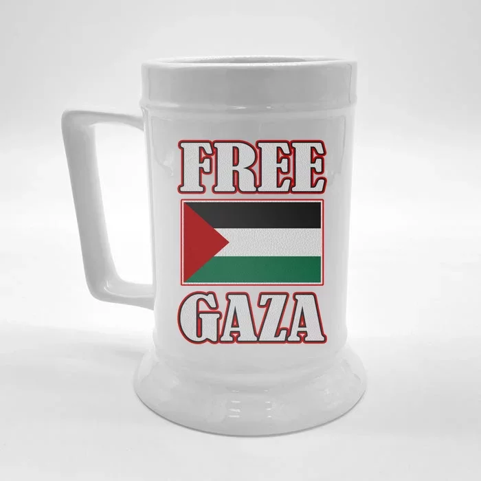 Palestine Flag Free Gaza Save Palestine Gaza Palestina Gift Front & Back Beer Stein