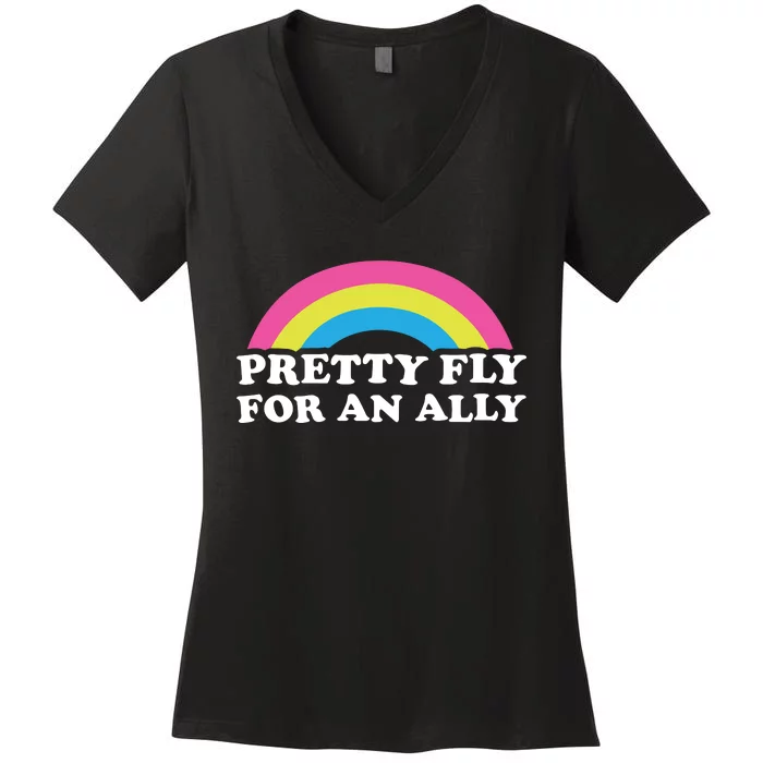 Pretty Fly For An Ally Women's V-Neck T-Shirt