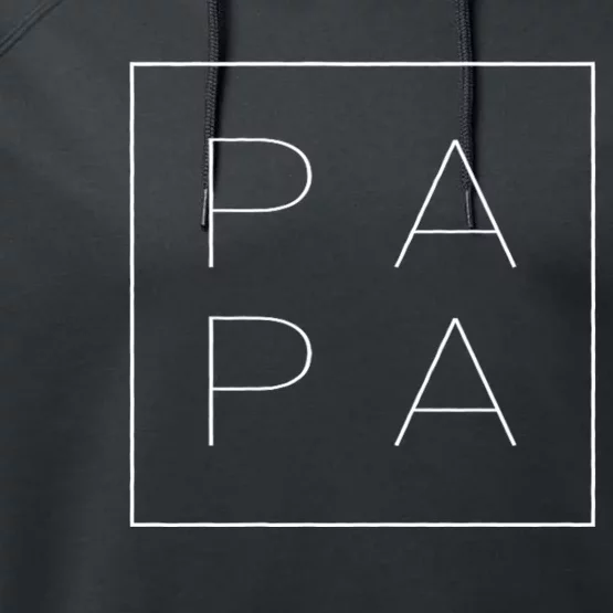 Papa Funny Fathers Day Present For Dad Papa Grandpa Dada Performance Fleece Hoodie