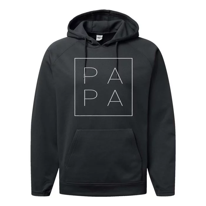 Papa Funny Fathers Day Present For Dad Papa Grandpa Dada Performance Fleece Hoodie