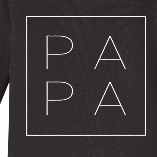 Papa Funny Fathers Day Present For Dad Papa Grandpa Dada Baby Long Sleeve Bodysuit