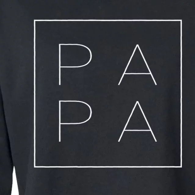 Papa Funny Fathers Day Present For Dad Papa Grandpa Dada Cropped Pullover Crew