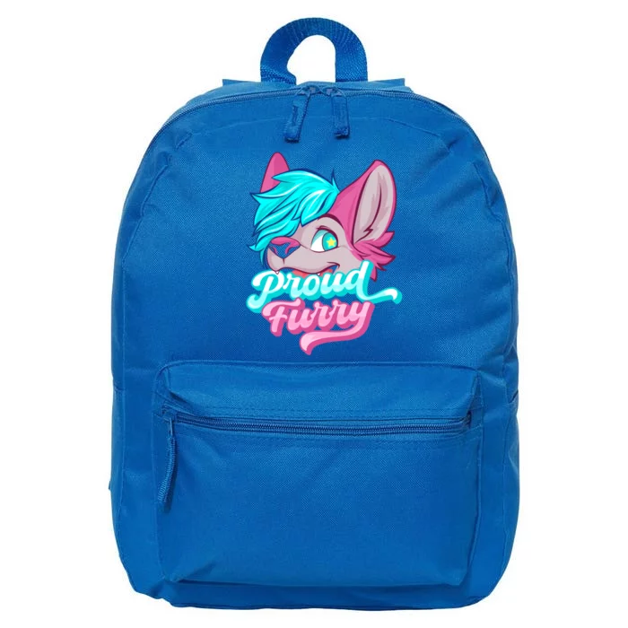 Proud Furry Fandom Cosplay Animal Lover Furries Furry Person Gift 16 in Basic Backpack