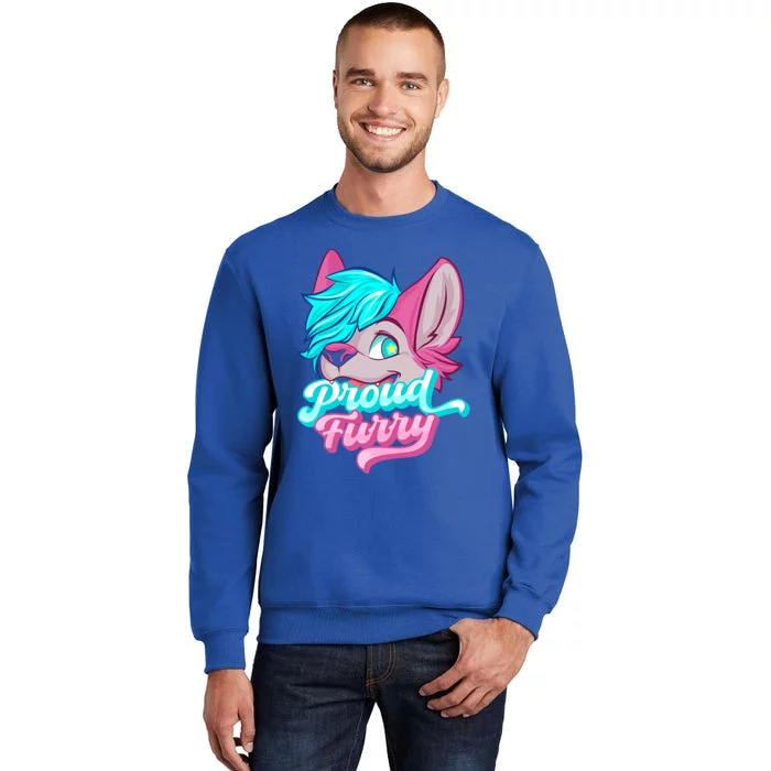 Proud Furry Fandom Cosplay Animal Lover Furries Furry Person Gift Tall Sweatshirt