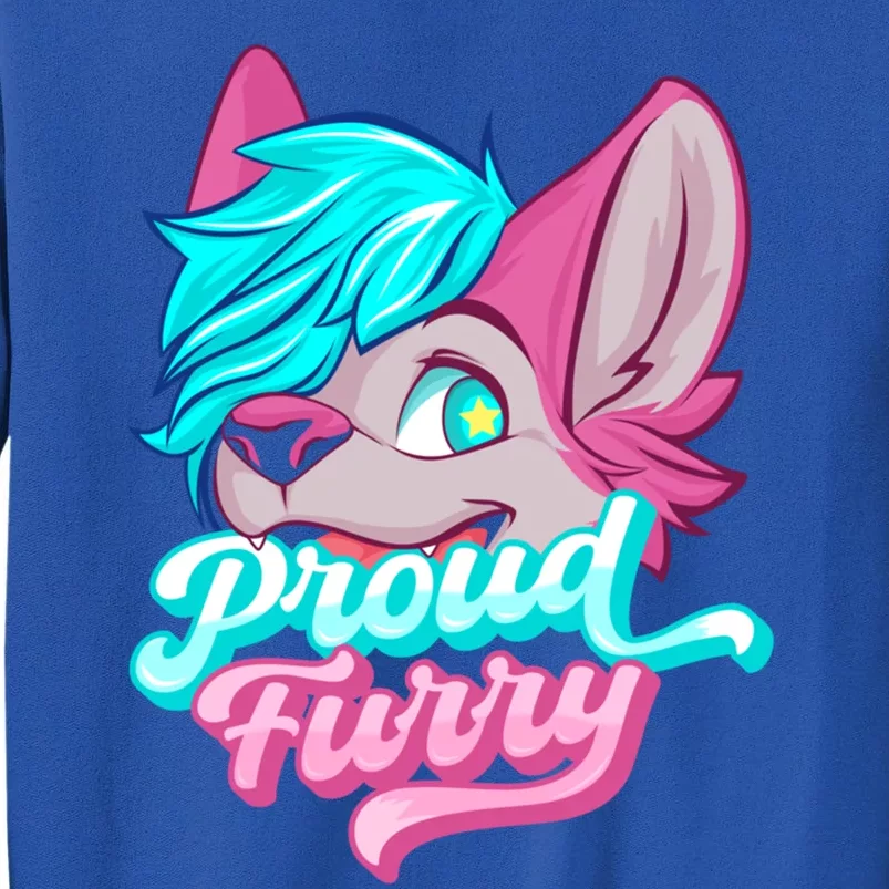 Proud Furry Fandom Cosplay Animal Lover Furries Furry Person Gift Tall Sweatshirt