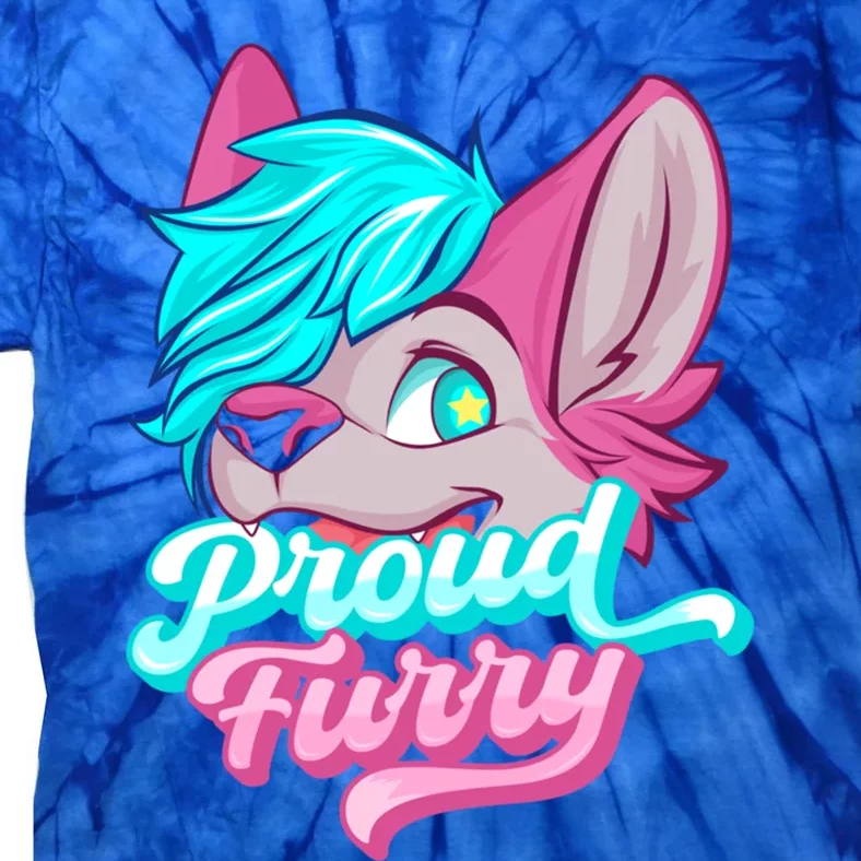 Proud Furry Fandom Cosplay Animal Lover Furries Furry Person Gift Tie-Dye T-Shirt