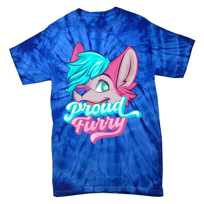 Proud Furry Fandom Cosplay Animal Lover Furries Furry Person Gift Tie-Dye T-Shirt