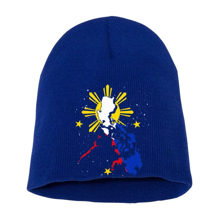 Philippines Flag Filipino Pride Pinoy Heritage Philippines Short Acrylic Beanie