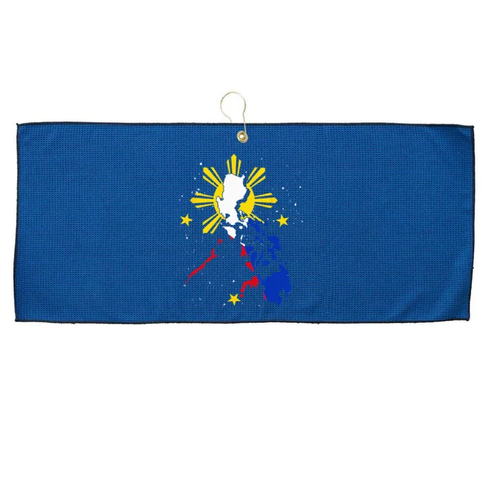 Philippines Flag Filipino Pride Pinoy Heritage Philippines Large Microfiber Waffle Golf Towel