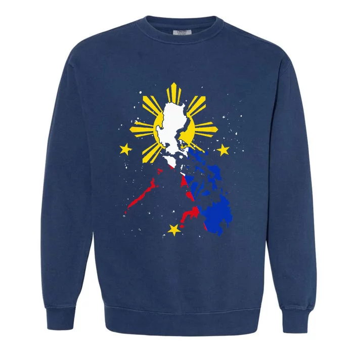 Philippines Flag Filipino Pride Pinoy Heritage Philippines Garment-Dyed Sweatshirt