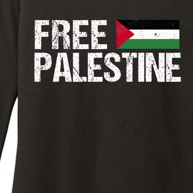 Palestine Flag Free Palestine Womens CVC Long Sleeve Shirt