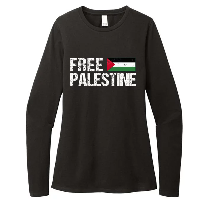 Palestine Flag Free Palestine Womens CVC Long Sleeve Shirt