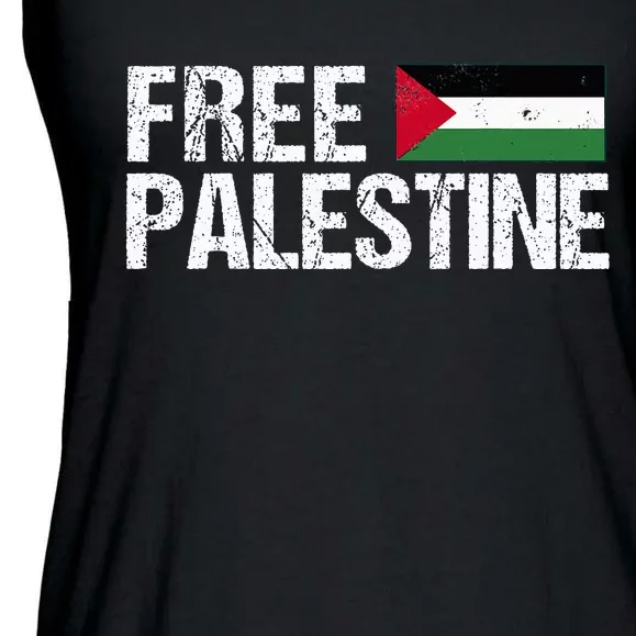 Palestine Flag Free Palestine Ladies Essential Flowy Tank